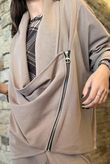 Sola Smart Tech Drape Relaxed Biker Jacket Mocha